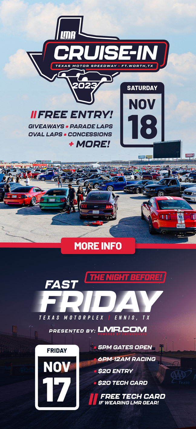 2023 LMR Cruise-In is happening on 11/18! Save the date!