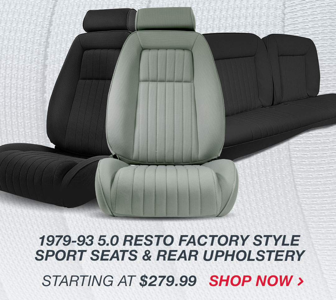 Shop 5.0 Resto Factory Style Sport Seats! Black & Gray Available!