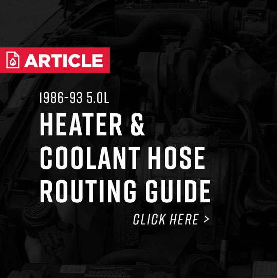 HEATER HOSE AND COOLANT HOSE ROUTING (1986-1993)