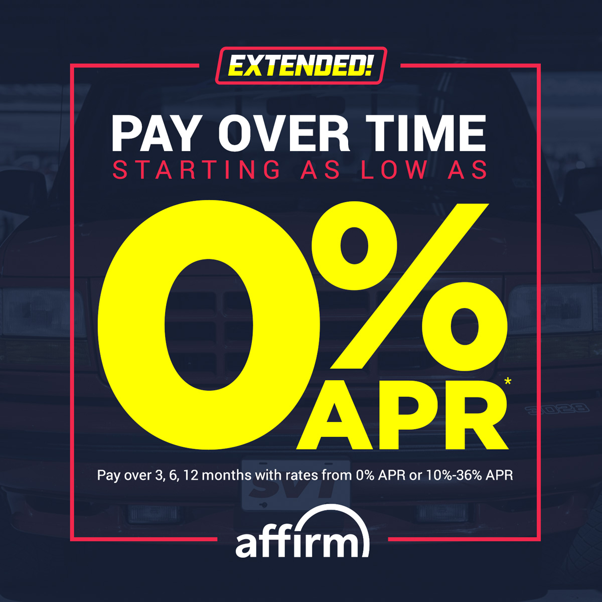 Shop w/ Affirm and get financing as low as 0% APR for a limited time!