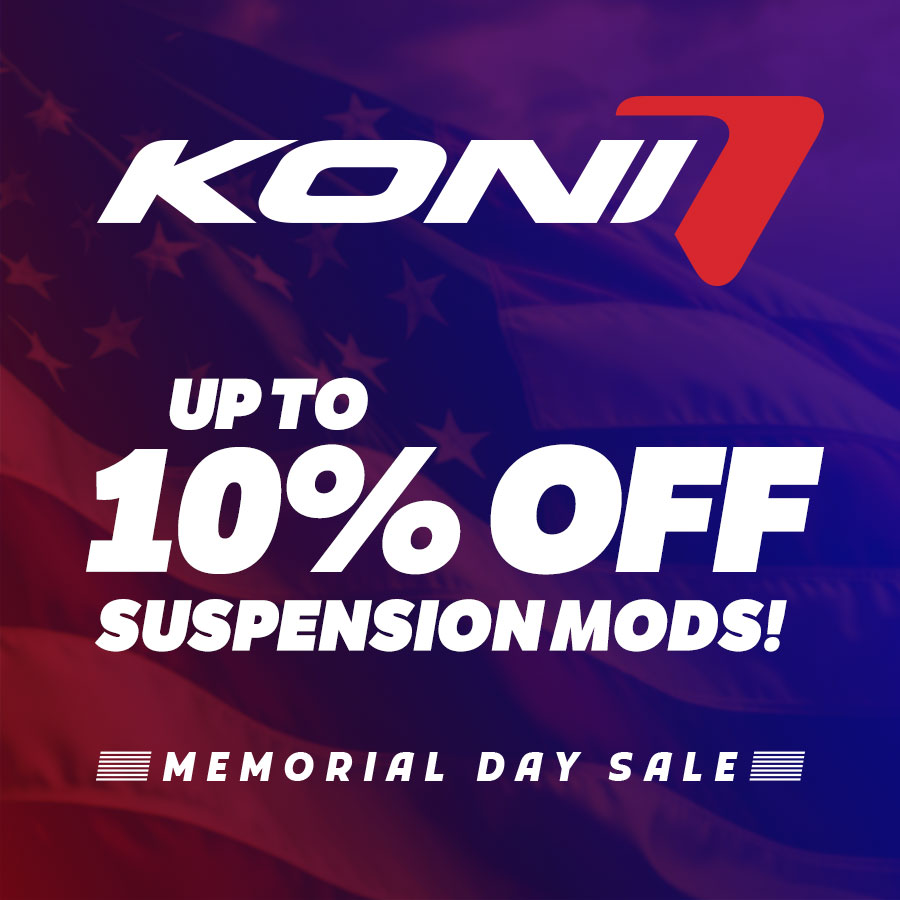 Up to 10% OFF Koni suspension mods for a limited time!