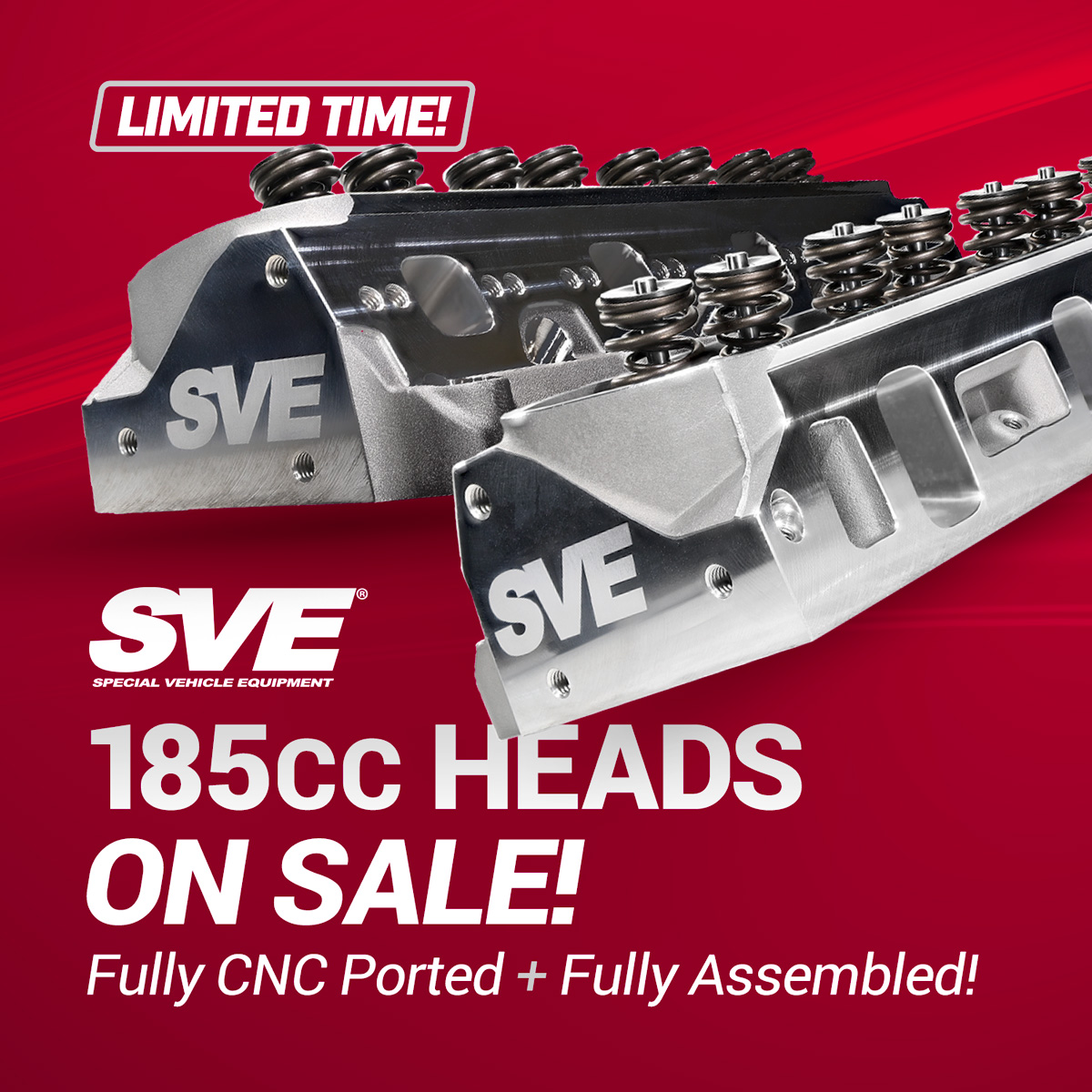 SVE 185cc Cylinder Heads ON SALE for a limited time!